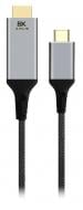 Кабель Cablexpert USB-C на HDMI, 8K 60 Гц 2 м grey (A-CM-HDMIM8K-2M)