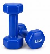 Набор гантелей Feel Fit DT292 с виниловым покрытием 2х1 кг синий