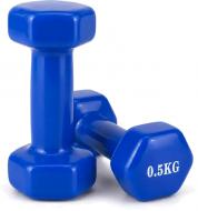 Набор гантелей Feel Fit DT289 с виниловым покрытием 2х0,5 кг синий