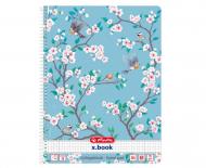 Блокнот А4 80 листов клетка Ladylike Birds 50021451B Herlitz