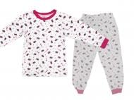 Пижама детская для девочек JOIKS р.98 белый с принтом PG-01/98