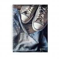 Блокнот Jeans Shoes Кеды А5 120 листов в точку 50030996S Herlitz