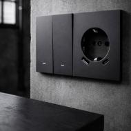 Рамка пятиместная HausMark INO size plus горизонтальная серый AC-5M-GP-plus-Gray