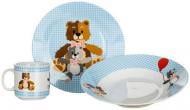 Набор детской посуды 3 предмета Teddy голубой 60TB002-B Banquet