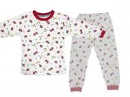 Пижама детская для девочек JOIKS р.116 белый с принтом PG-02/116