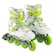 Роликовые коньки Miqilong 2E Lumi LSW-HA33-GREEN р. 33-36 белый с зеленым