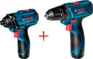 Гайковерт ударний акумуляторний Bosch Professional GDR 120-LI + акумуляторний дриль-шуруповерт GSR 120 LI COMBO 06019F000