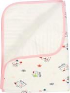 Пеленка вологонепроникна багаторазова 50х70 см белый с розовым 7140 рож