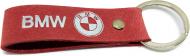 Брелок шкіряний TERRAPLUS Стрічка BMW червоний із срібним тисненням