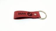 Брелок шкіряний TERRAPLUS Стрічка BMW червоний із тисненням без кольору