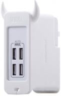 Мережевий зарядний пристрій MOMAX U.Bull 4USB Charger (5V/5A) Global Travel Kit White (UM4GSAW)