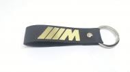 Брелок шкіряний TERRAPLUS Стрічка BMW M чорний із ізолотим тисненням