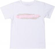 Футболка для девочки Фламинго р.128 белый 806-417