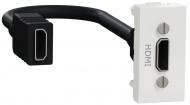 Розетка HDMI Schneider Electric Unica New 1 модуль білий NU343018