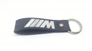 Брелок шкіряний TERRAPLUS Стрічка BMW M синій зі срібним тисненням