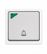 Кнопка звонка влагозащищенный одноклавишный Lezard IP54 с подсветкой серый 754-0200-108