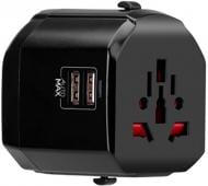 Мережевий зарядний пристрій MOMAX 1-World USB AC Travel Adapter Blue (UK/EU/US/JP/CN/AU) (UA1D)