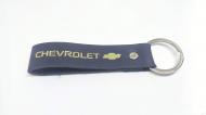 Брелок кожаный TERRAPLUS Лента Chevrolet синий с золотым тиснением