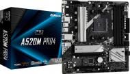 Материнская плата ASRock A520M PRO4 (Socket AM4, AMD A520, mirco ATX)