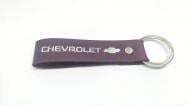 Брелок кожаный TERRAPLUS Лента Chevrolet фиолетовый с серебряным тиснением