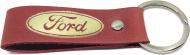 Брелок шкіряний TERRAPLUS Стрічка Ford червоний із золотим тисненням