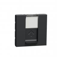 Розетка компьютерная Schneider Electric Unica New с крышкой антрацит NU341154