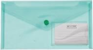 Папка-конверт на кнопке DL (240x130мм) зеленый Buromax