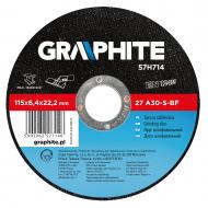 Круг отрезной GRAPHITE 27 A30-S-BF 115 x 6,4 x 22,2 мм 57H714