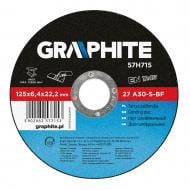 Круг відрізний GRAPHITE 27 A30-S-BF 125 x 6,4 x 22,2 мм 57H715