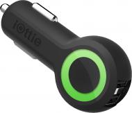 Автомобільний зарядний пристрій IOTTIE RapidVOLT Max Dual Port USB Car Charger (5A/25W, 2USB) Black (CHCRIO104BK)