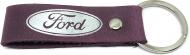 Брелок кожаный TERRAPLUS Лента Ford фиолетовый с серебряным тиснением