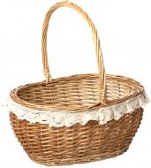 Корзина плетеная с текстилем 37x31x19/41 см Easter 16-4A-1