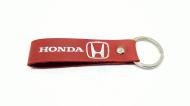 Брелок шкіряний TERRAPLUS Стрічка Honda червоний зі срібним тисненням