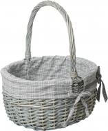 Корзина плетеная с текстилем 37x31x19/41 см Easter 16-5A-1