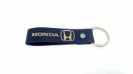 Брелок шкіряний TERRAPLUS Стрічка Honda синій із золотим тисненням