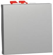 Перемикач одноклавішний перехресний одноклавішний Schneider Electric Unica New 2 модулі без підсвітки алюміній NU320530 Перемикач одноклавішний перехресний одноклавішний Schneider Electric Unica New 2 модулі без підсвітки алюміній NU320530