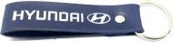 Брелок кожаный TERRAPLUS Лента Hyundai синий с серебряным тиснением