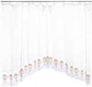 Тюль-арка  Цветы терракотовые белый 165x270 см