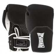 Боксерские перчатки PowerPlay 14oz PP_3011 черный с белым Боксерские перчатки PowerPlay 14oz PP_3011 черный с белым