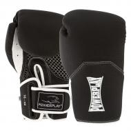 Боксерские перчатки PowerPlay 16oz PP_3011 черный с белым