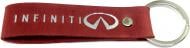 Брелок шкіряний TERRAPLUS Стрічка Infiniti червоний зі срібним тисненням