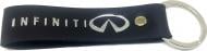 Брелок шкіряний TERRAPLUS Стрічка Infiniti чорний зі срібним тисненням