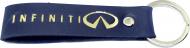 Брелок шкіряний TERRAPLUS Стрічка Infiniti синій із золотим тисненням