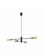Люстра подвесная Nowodvorski Rotor 4x60 Вт E27 черный/золото 7935