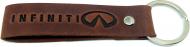 Брелок шкіряний TERRAPLUS Стрічка Infiniti коричневий з тисненням без кольору