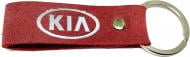 Брелок шкіряний TERRAPLUS Стрічка Kia червоний зі срібним тисненням