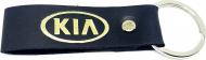 Брелок кожаный TERRAPLUS Лента Kia черный с золотым тиснением
