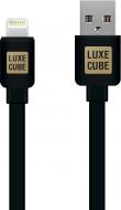 Дата-кабель Luxe Cube 1 м черный FLAT LIGHTNING TO USB BLACK