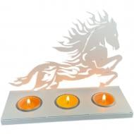 Подсвечник на 3 свечи своими руками "Огненная лошадь" белый Подсвечник на 3 свечи своими руками "Огненная лошадь" белый