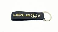 Брелок кожаный TERRAPLUS Лента Lexus черный с золотым тиснением